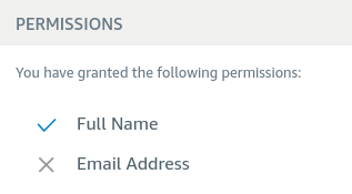 skill permissions denied email granted name